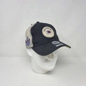 Kansas‎ City Chiefs '47 Trucker Hat Cap Super Bowl 48 LVIII NFL Patch Charcoal